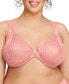 ფოტო #1 პროდუქტის Women's Full Figure Plus Size Wonderwire Front Close Stretch Lace Bra