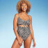 Фото #2 товара Women's Cut Out Tunneled Tie Front High Leg One Piece Swimsuit - Shade & Shore