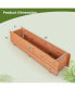 Raised Garden Bed Wood Rectangular Planter Box with 2 Drainage Holes