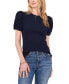ფოტო #1 პროდუქტის Women's Puff Sleeve Short Sleeve Knit T-shirt