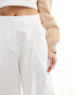 Фото #4 товара ASOS DESIGN raw edge barrel with linen in white