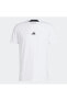 Фото #1 товара Футболка спортивная Adidas Designed For Training Erkek Beyaz Bisiklet Yaka Tişört