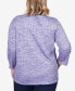 Plus Size Lavender Fields Iridescent Space Dye Side Grommet Top