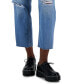 Juniors' Elastic-Waist Cropped Straight-Leg Jeans