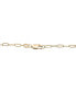 ფოტო #3 პროდუქტის Garnet Heart Cluster Paperclip Link 18" Pendant Necklace (1/4 ct. t.w.) in 14k Gold-Plated Sterling Silver
