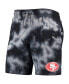 Фото #3 товара Men's Black San Francisco 49ers Tie-Dye Shorts