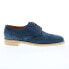 Фото #2 товара Bruno Magli Milano BM2MILN1 Mens Blue Suede Oxfords Wingtip & Brogue Shoes