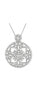 ფოტო #1 პროდუქტის Cubic Zirconia Antique-Look Medallion 18" Pendant Necklace in Sterling Silver