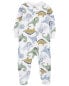 Фото #3 товара Baby Dinosaur Fleece Zip-Up Footie Sleep & Play Pajamas Preemie (Up to 6lbs)