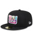 Фото #1 товара Men's Black New York Giants 2023 NFL Crucial Catch 59FIFTY Fitted Hat