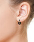 ფოტო #2 პროდუქტის EFFY® Onyx & Diamond (1/20 ct. t.w.) Double Drop Earrings in 14k Gold