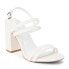 Фото #2 товара BEACH by Matisse Crowne Block Heels Ankle Strap Womens White Dress Sandals CROW