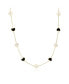 Фото #1 товара The Lovery mother of Pearl and Onyx Mixed Heart Station Necklace