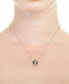 ფოტო #2 პროდუქტის EFFY® Diamond (1/6 ct. t.w.) and Emerald Accent Panther Pendant Necklace in 14k Rose Gold