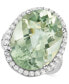 Фото #1 товара Кольцо Macy's Green Quartz & Topaz Sterling Silver