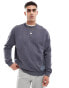 ASOS DESIGN oversized sweatshirt with text print in washed grey