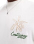 River Island castaway hotel t-shirt in ecru