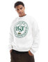 Lacoste front logo sweatshirt in white