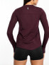 ASOS 4505 Icon long sleeve running top in oxblood