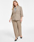 ფოტო #2 პროდუქტის Plus Size Zip-Pocket One-Button Blazer