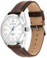 Men's Heritage Datron Swiss Automatic Chocolate Genuine Leather Strap Watch 40mm