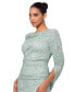 Фото #4 товара Betsy Adam Women's Lace Cape-Sleeve Gown