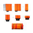 Фото #7 товара Плед для пикника Relaxdays Picknickdecke 200x200см оранжево-красно-полосатый