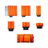 Фото #7 товара Picknickdecke 200x200cm orange gestreift