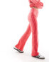 Фото #10 товара adidas Originals velvet flared trousers in bright pink