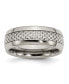 ფოტო #1 პროდუქტის Stainless Steel Polished Grey Carbon Fiber Inlay 8mm Band Ring