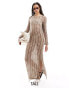 Фото #1 товара Vero Moda Tall crochet beach maxi dress in neutral