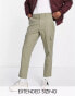 ASOS DESIGN tapered cargo trousers in washed khaki