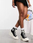 Converse Chuck 70 De Luxe wedge Hi heel trainers in black