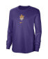 Women's Purple Distressed LSU Tigers Vintage-Like Long Sleeve T-shirt