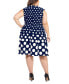 Фото #5 товара Plus Size Polka-Dot Fit & Flare Dress