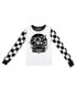 Little Boys The Youth Long Sleeve Pajama Set With Checkerboard Design