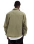 Pull&Bear 1/4 zip windbreaker in khaki