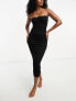 Фото #4 товара ASOS DESIGN rib bandeau maxi beach dress in black
