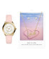 ფოტო #1 პროდუქტის Women's Analog, Three-Hand Quartz Blush Polyurethane Strap Watch 35mm Gift Set