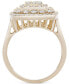 Cushion Cluster Statement Ring (1 ct. t.w.) in 14k Gold, Created for Macy's