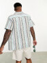 ASOS DESIGN relaxed revere linen mix shirt in aztec print