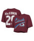 Фото #1 товара Women's Nathan MacKinnon Maroon Colorado Avalanche Behind the Net Boxy Name Number Cropped T-Shirt