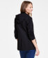ფოტო #2 პროდუქტის Women's Detachable Hooded Notch-Collar Compression Jacket, Created For Macy's