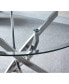 Фото #4 товара Artisan Contemporary Round Clear Dining Tempered Glass Table With Chrome Legs (Silver)