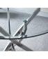 Artisan Contemporary Round Clear Dining Tempered Glass Table With Chrome Legs (Silver)