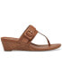 Фото #5 товара Women's Polliee Buckled Thong Wedge Sandals, Created for Macy's