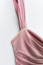 Короткое платье из полупрозрачной ткани с принтом ZARA