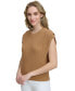 Фото #3 товара Women's Cotton Extended-Shoulder Sweater