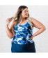 ფოტო #2 პროდუქტის Plus Size Maya Tankini Swim Top With Removable Cups