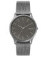 Фото #1 товара Men's Jorn Gunmetal Stainless Steel Mesh Bracelet Watch 41mm